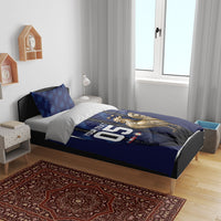 Custom France Football Bedding Set Gallic Rooster Luxury Sport Style