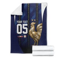 Custom France Football Blanket Gallic Rooster Luxury Sport Style