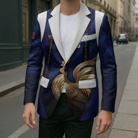 Custom France Football Blazer Gallic Rooster Luxury Sport Style