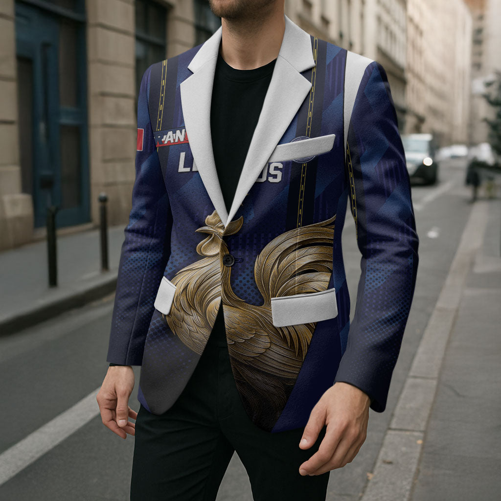 Custom France Football Blazer Gallic Rooster Luxury Sport Style