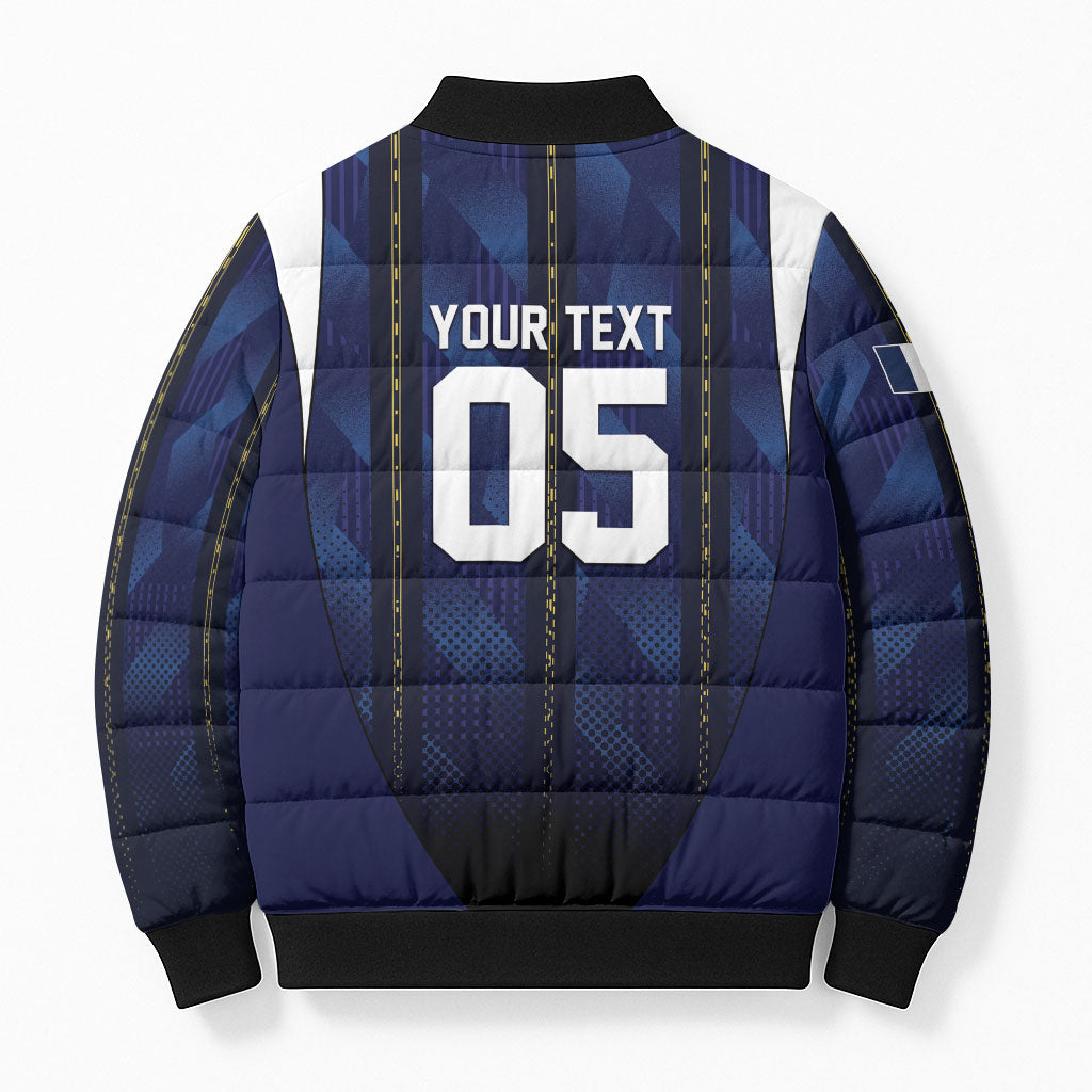 Custom France Football Bomber Puffer Jacket Gallic Rooster Luxury Sport Style