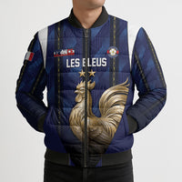 Custom France Football Bomber Puffer Jacket Gallic Rooster Luxury Sport Style