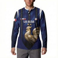 Custom France Football Button Sweatshirt Gallic Rooster Luxury Sport Style