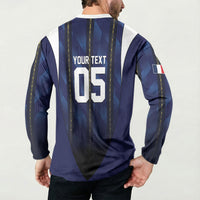 Custom France Football Button Sweatshirt Gallic Rooster Luxury Sport Style