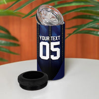 Custom France Football 4 in 1 Can Cooler Tumbler Gallic Rooster Luxury Sport Style