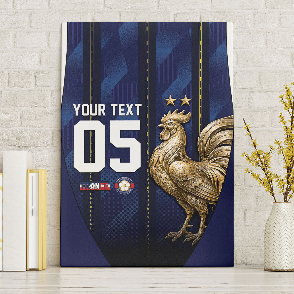 Custom France Football Canvas Wall Art Gallic Rooster Luxury Sport Style