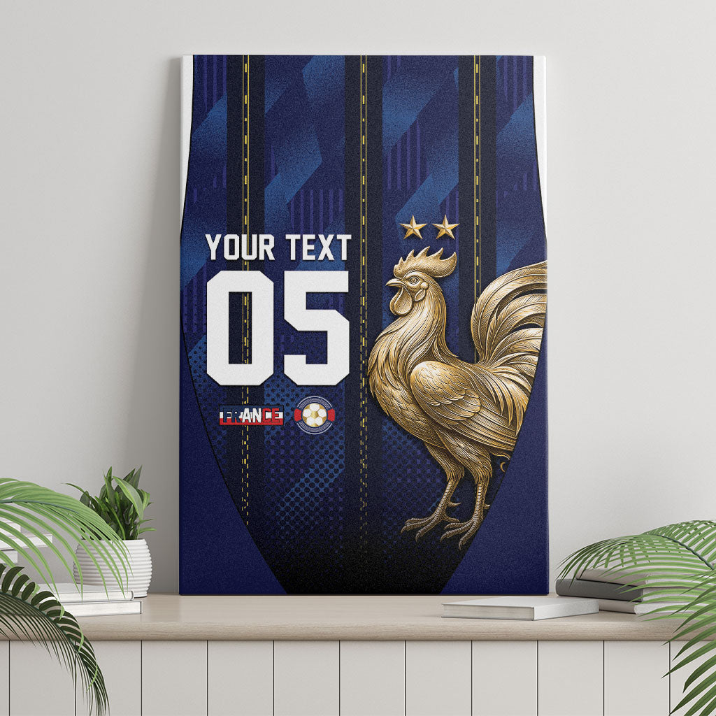 Custom France Football Canvas Wall Art Gallic Rooster Luxury Sport Style