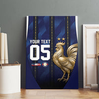 Custom France Football Canvas Wall Art Gallic Rooster Luxury Sport Style