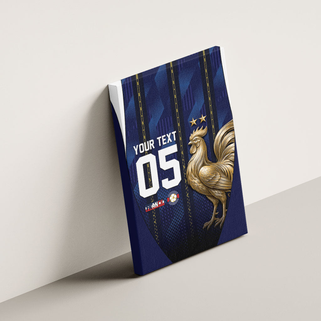 Custom France Football Canvas Wall Art Gallic Rooster Luxury Sport Style