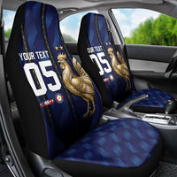 Custom France Football Car Seat Cover Gallic Rooster Luxury Sport Style