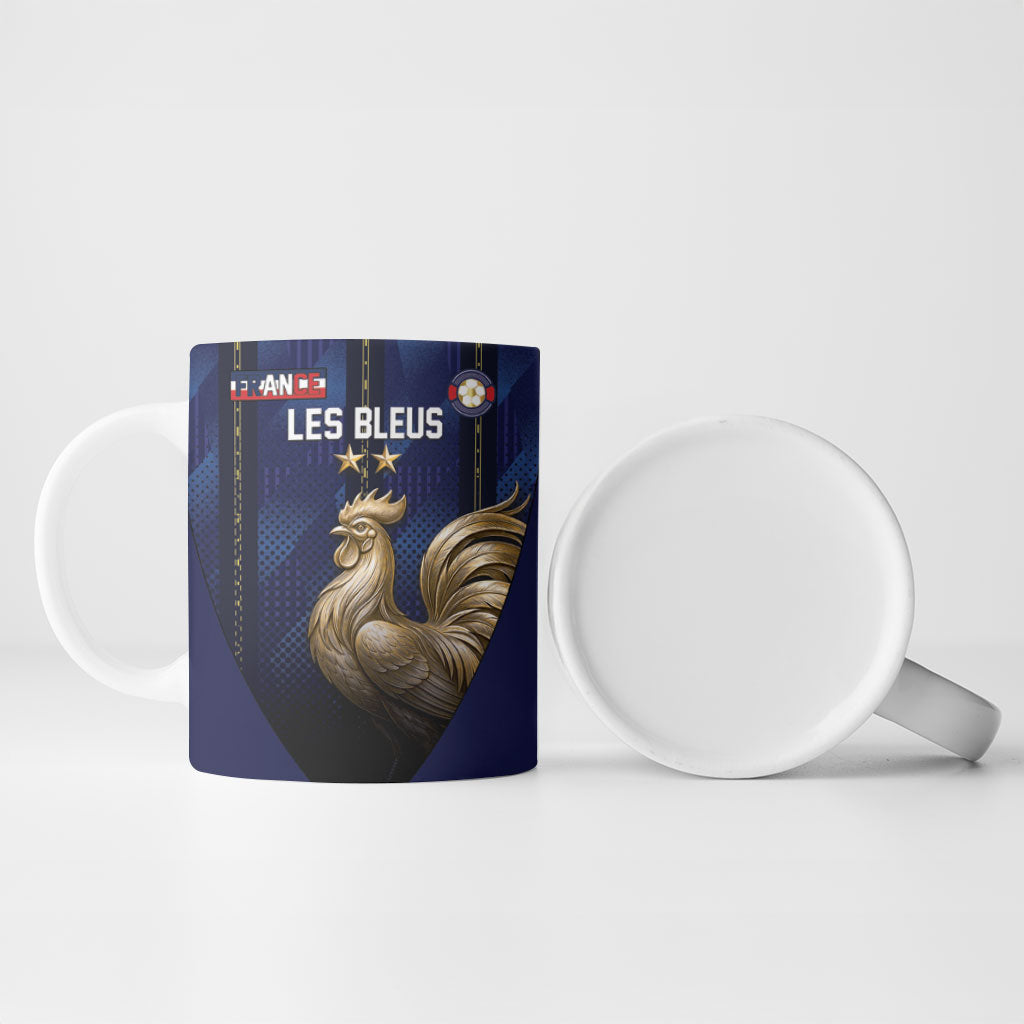 Custom France Football Ceramic Mug Gallic Rooster Luxury Sport Style