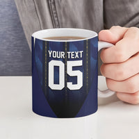 Custom France Football Ceramic Mug Gallic Rooster Luxury Sport Style