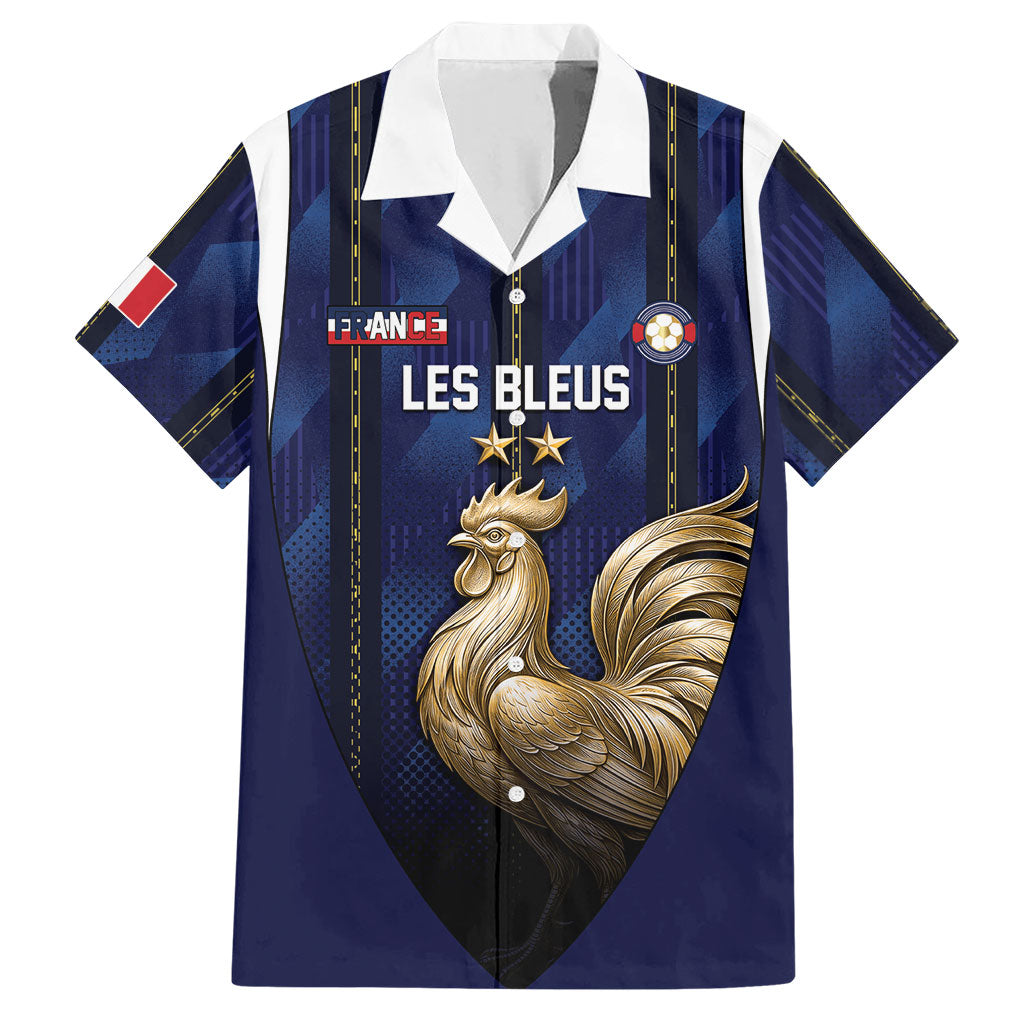 Custom France Football Hawaiian Shirt Gallic Rooster Luxury Sport Style