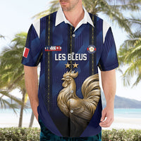 Custom France Football Hawaiian Shirt Gallic Rooster Luxury Sport Style