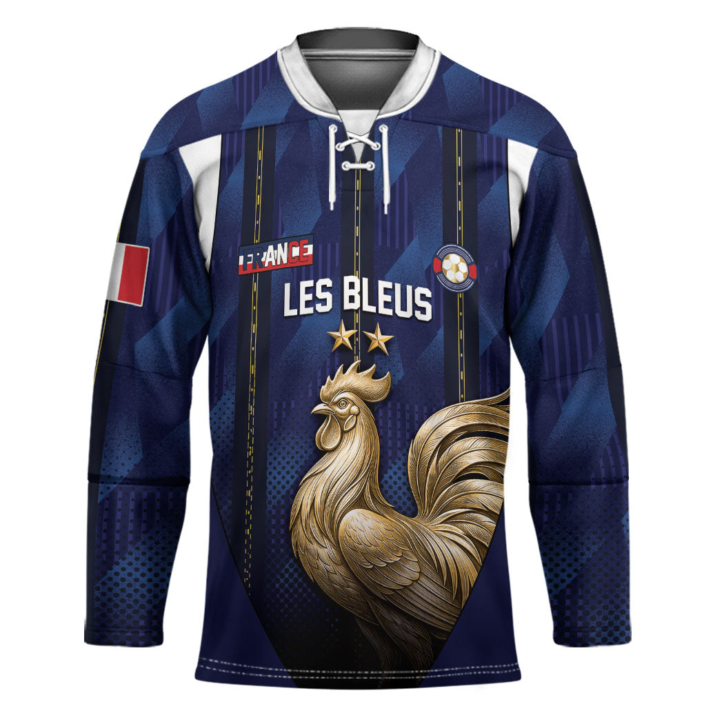 Custom France Football Hockey Jersey Gallic Rooster Luxury Sport Style