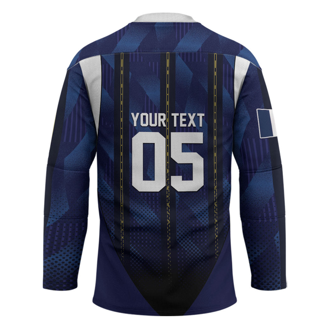 Custom France Football Hockey Jersey Gallic Rooster Luxury Sport Style