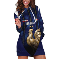 Custom France Football Hoodie Dress Gallic Rooster Luxury Sport Style
