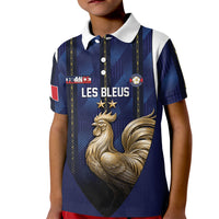 Custom France Football Kid Polo Shirt Gallic Rooster Luxury Sport Style
