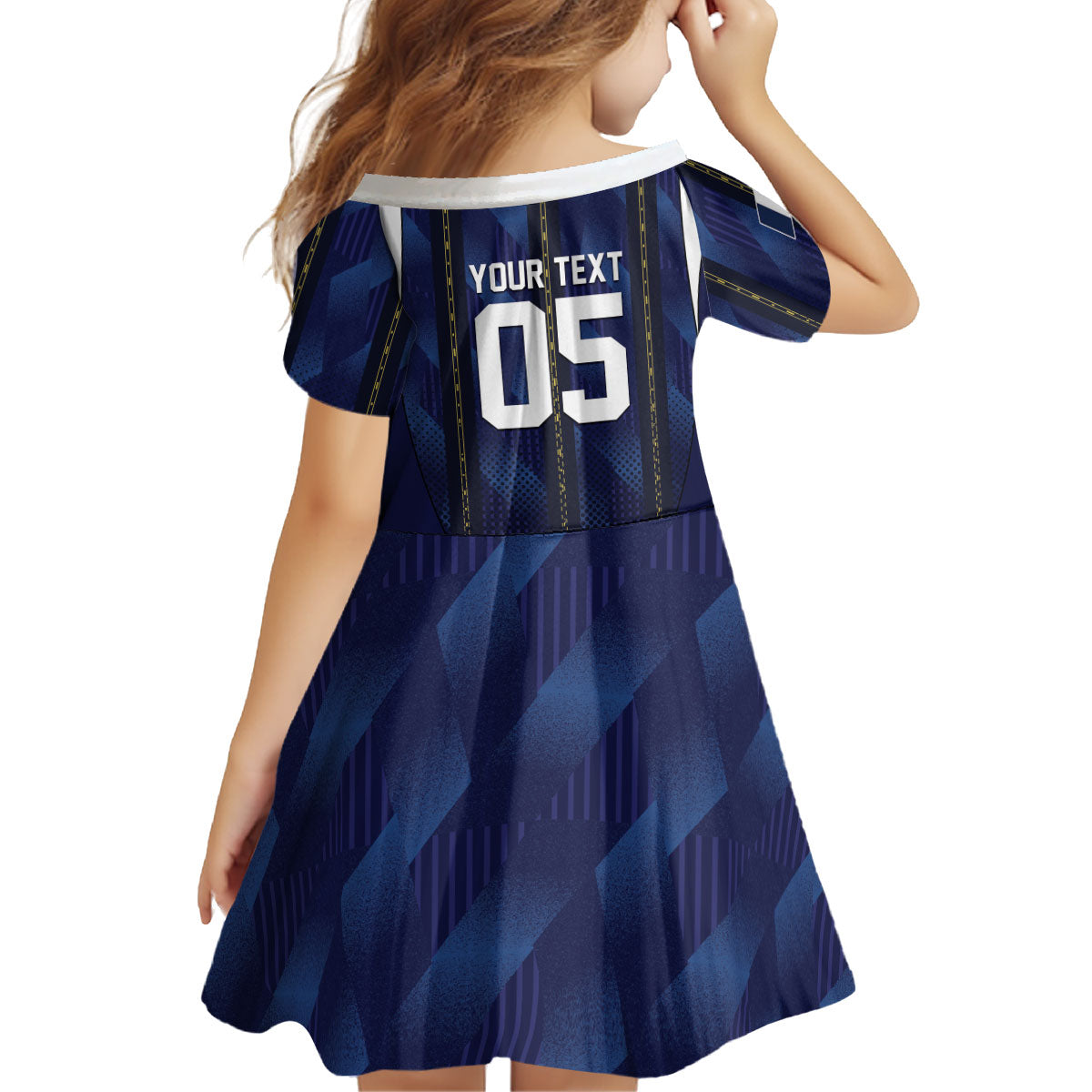 Custom France Football Kid Short Sleeve Dress Gallic Rooster Luxury Sport Style