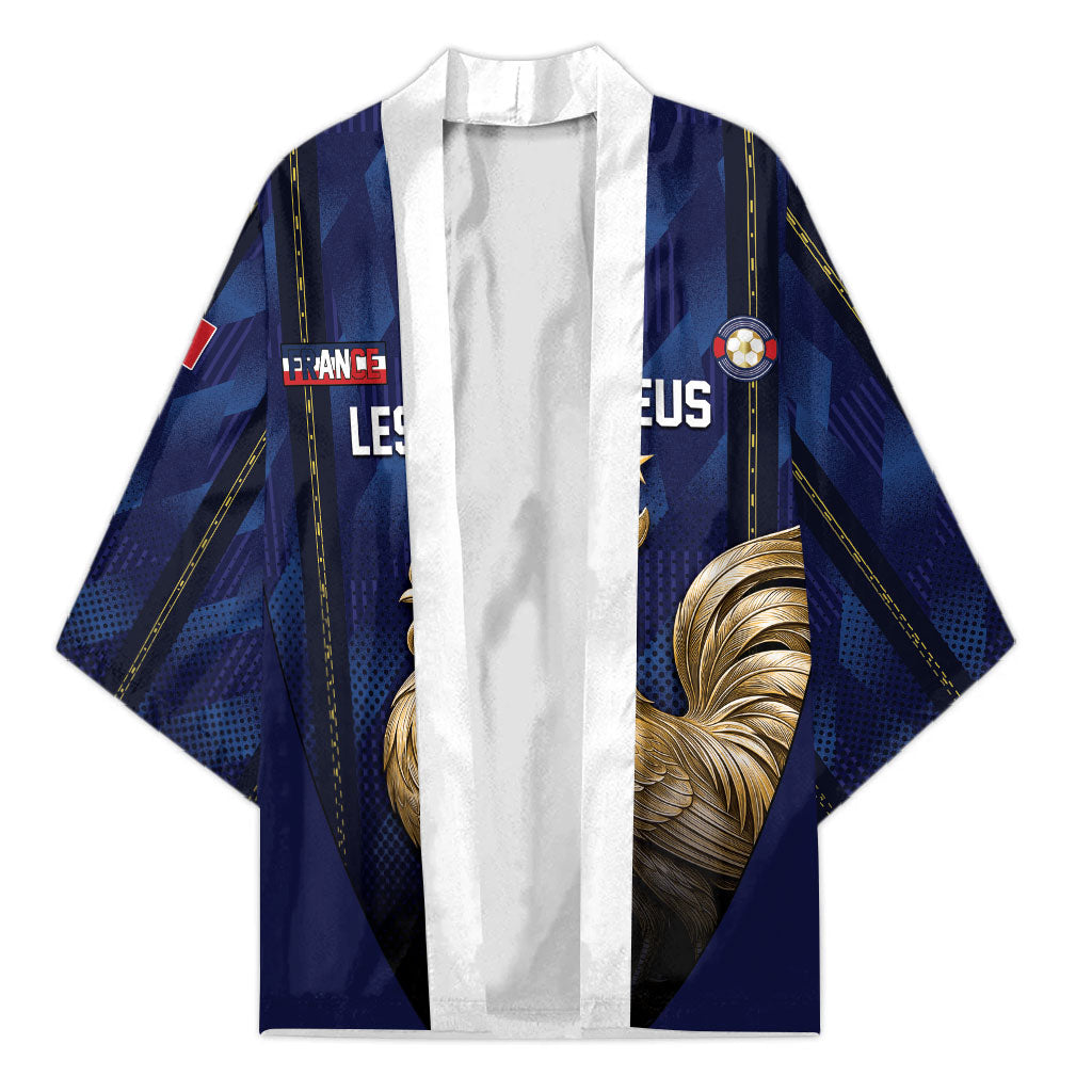 Custom France Football Kimono Gallic Rooster Luxury Sport Style