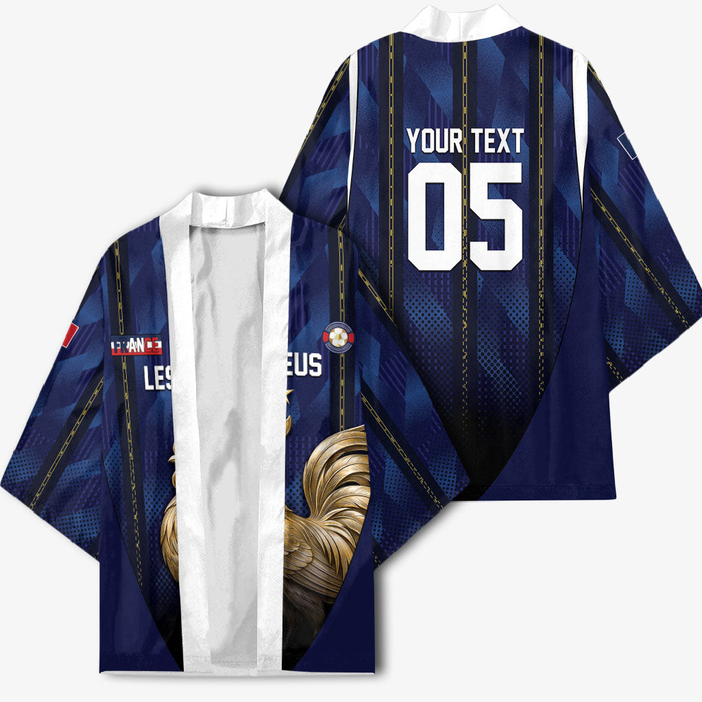 Custom France Football Kimono Gallic Rooster Luxury Sport Style