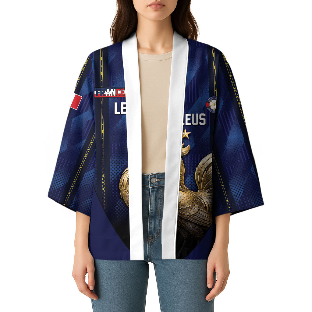 Custom France Football Kimono Gallic Rooster Luxury Sport Style