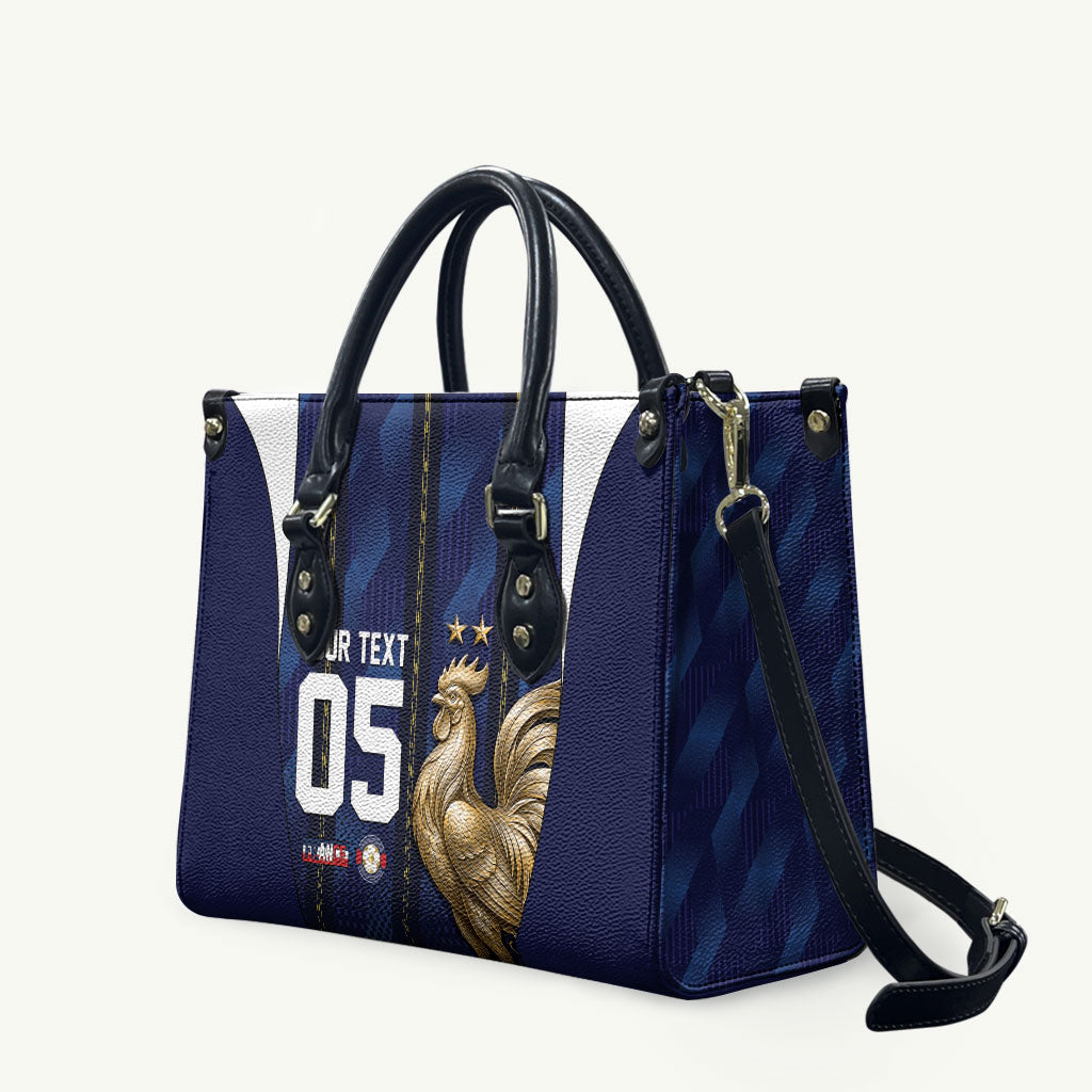 Custom France Football Leather Bag Gallic Rooster Luxury Sport Style