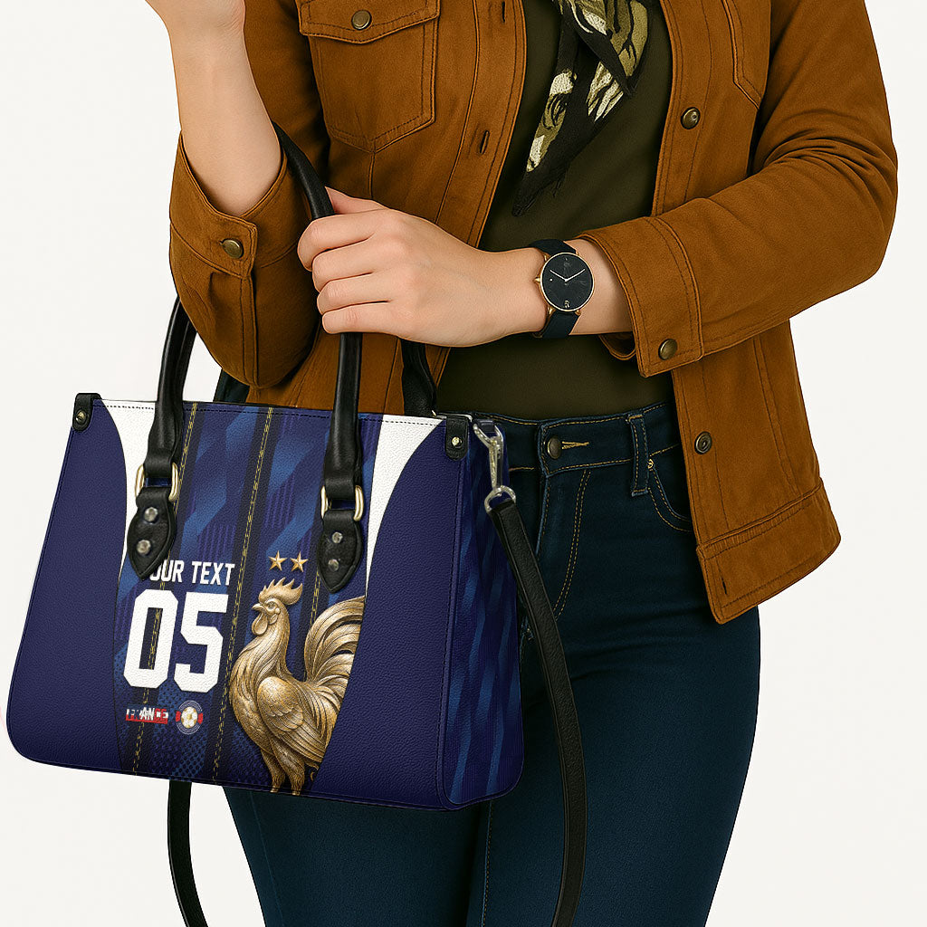 Custom France Football Leather Bag Gallic Rooster Luxury Sport Style
