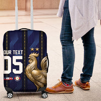 Custom France Football Luggage Cover Gallic Rooster Luxury Sport Style