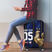 Custom France Football Luggage Cover Gallic Rooster Luxury Sport Style