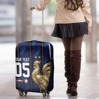 Custom France Football Luggage Cover Gallic Rooster Luxury Sport Style