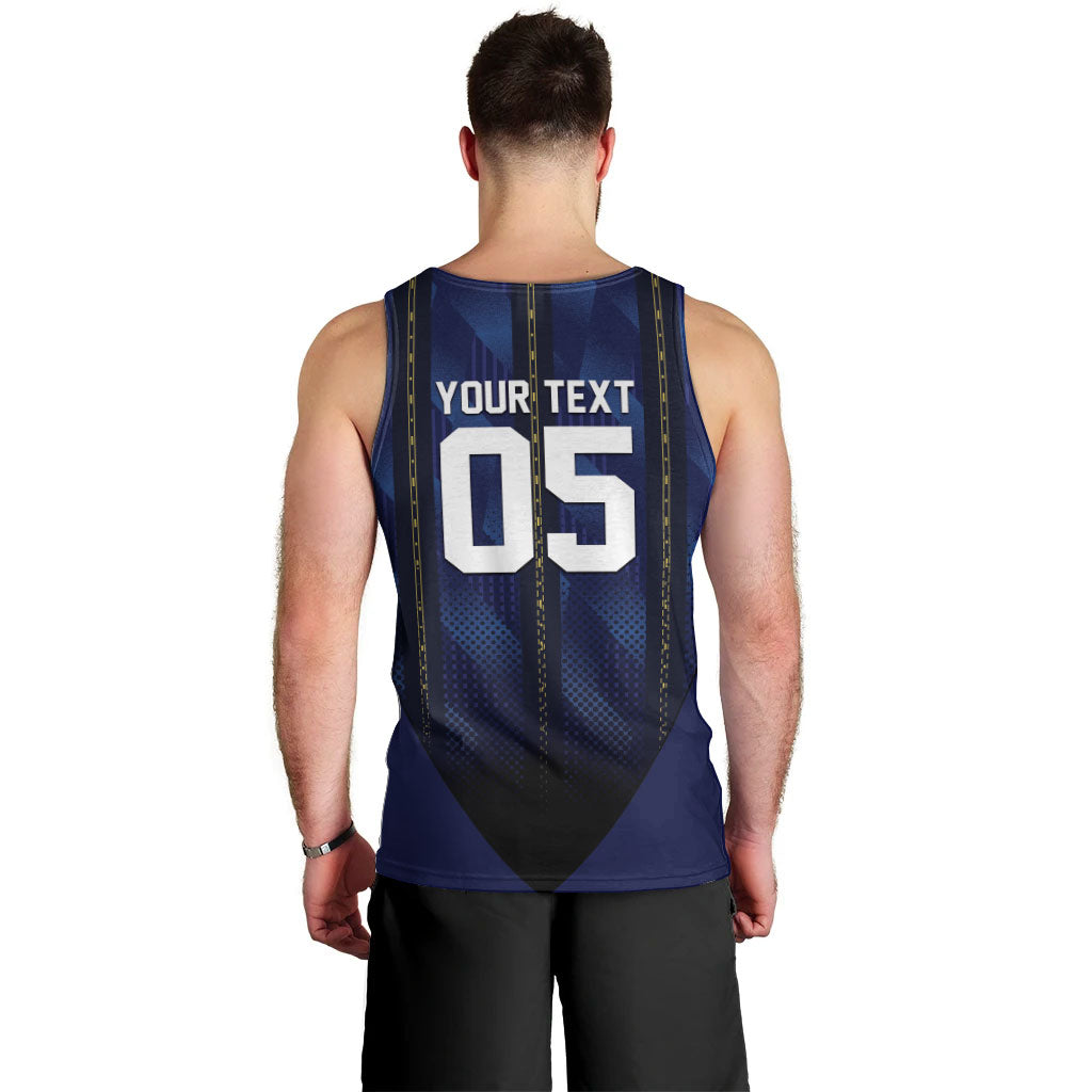 Custom France Football Men Tank Top Gallic Rooster Luxury Sport Style