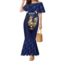 Custom France Football Mermaid Dress Gallic Rooster Luxury Sport Style