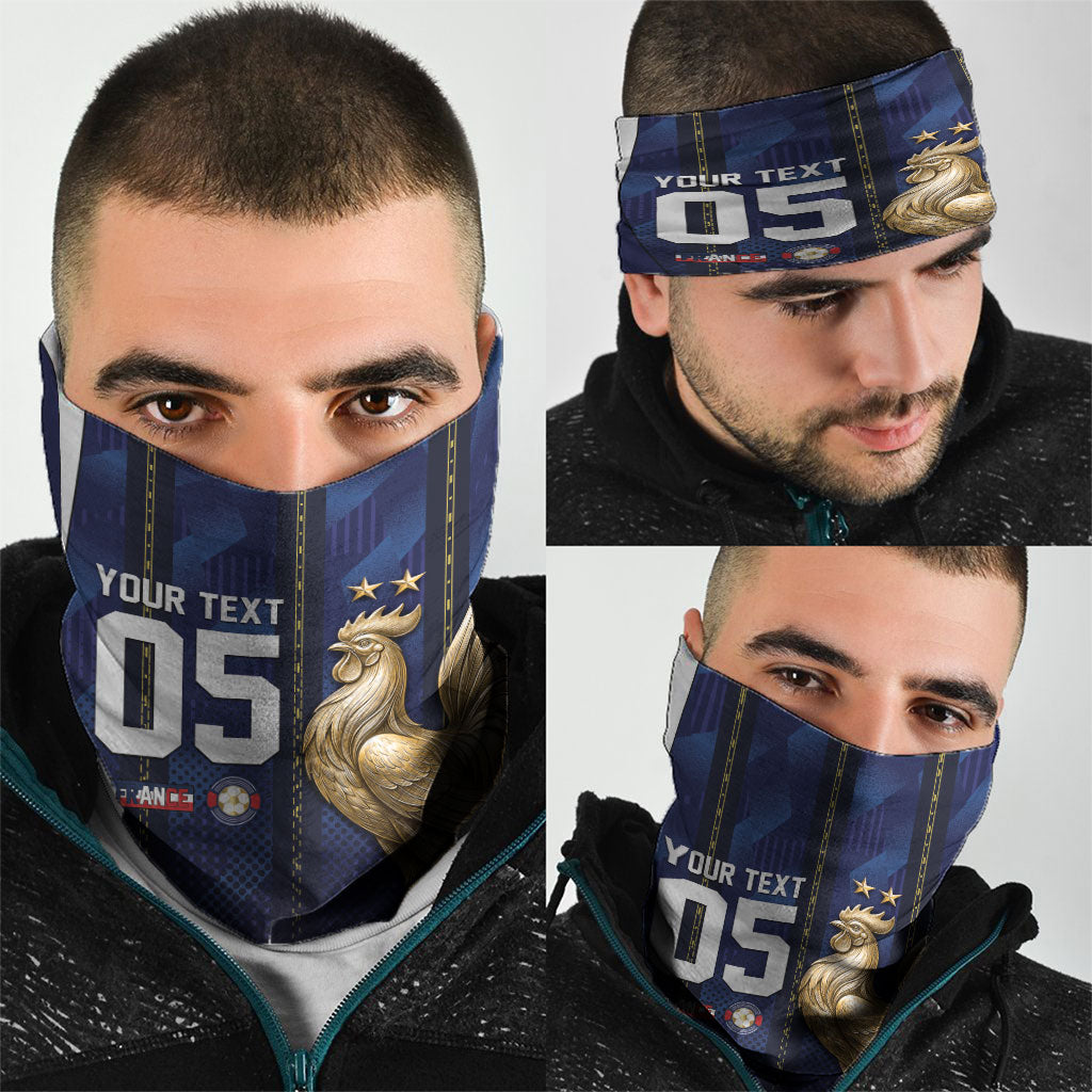 Custom France Football Neck Gaiter Gallic Rooster Luxury Sport Style