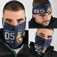 Custom France Football Neck Gaiter Gallic Rooster Luxury Sport Style