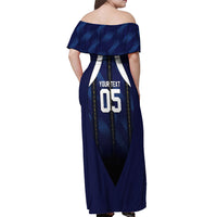Custom France Football Off Shoulder Maxi Dress Gallic Rooster Luxury Sport Style