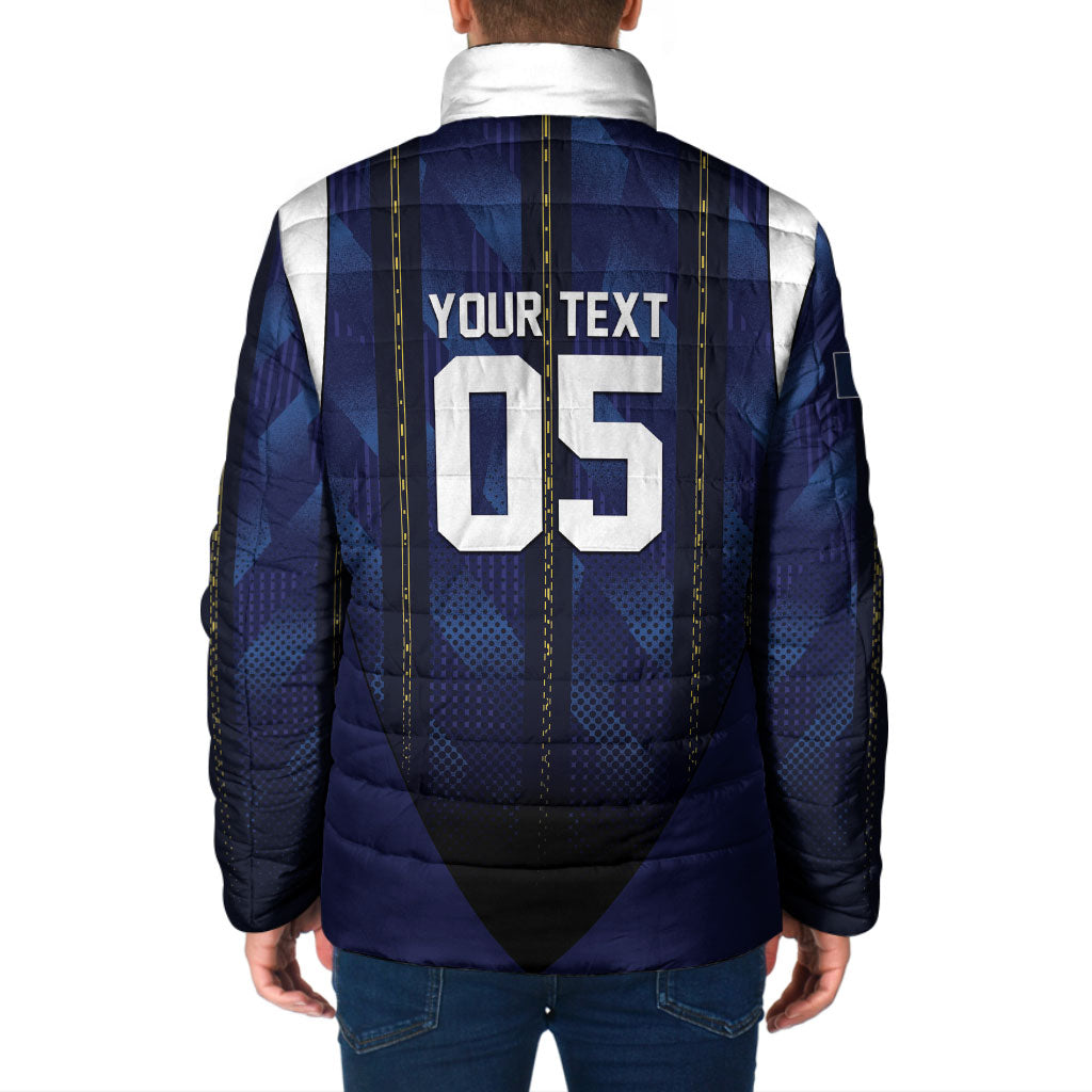 Custom France Football Padded Jacket Gallic Rooster Luxury Sport Style