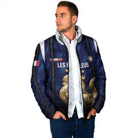 Custom France Football Padded Jacket Gallic Rooster Luxury Sport Style