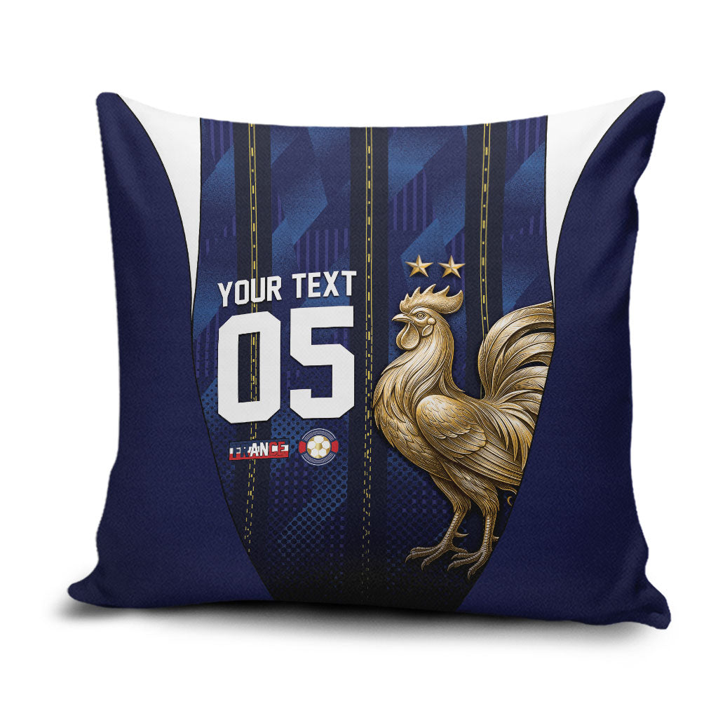 Custom France Football Pillow Cover Gallic Rooster Luxury Sport Style