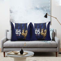 Custom France Football Pillow Cover Gallic Rooster Luxury Sport Style