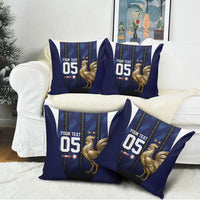 Custom France Football Pillow Cover Gallic Rooster Luxury Sport Style