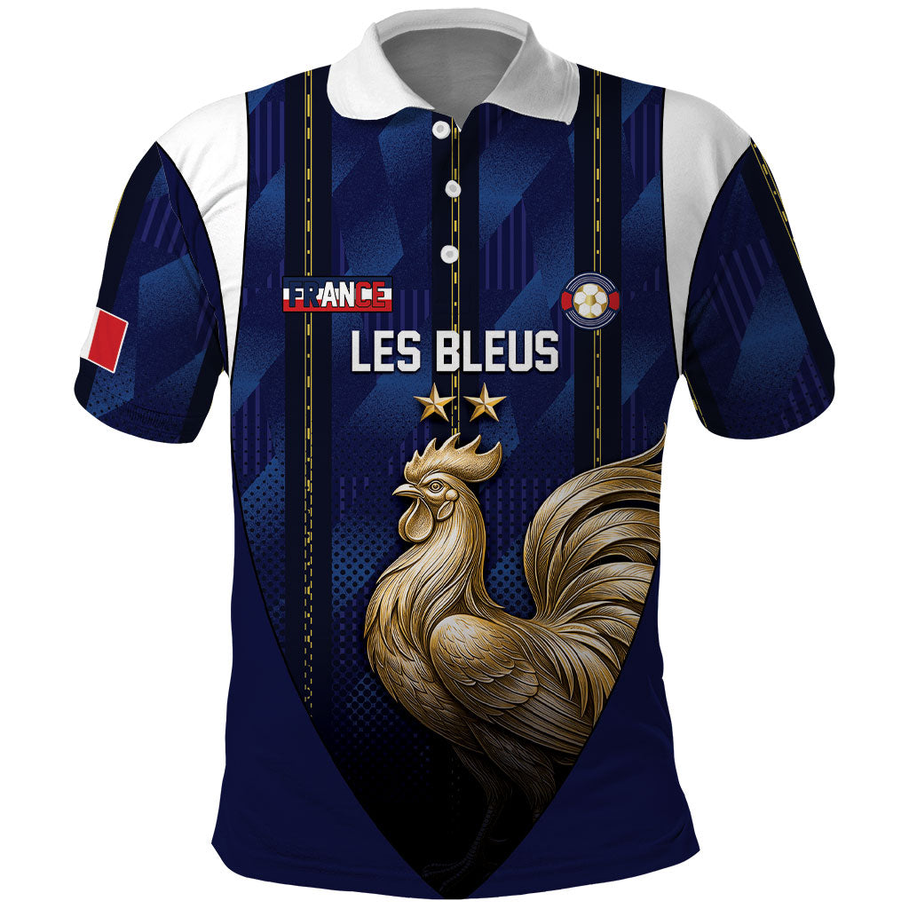 Custom France Football Polo Shirt Gallic Rooster Luxury Sport Style