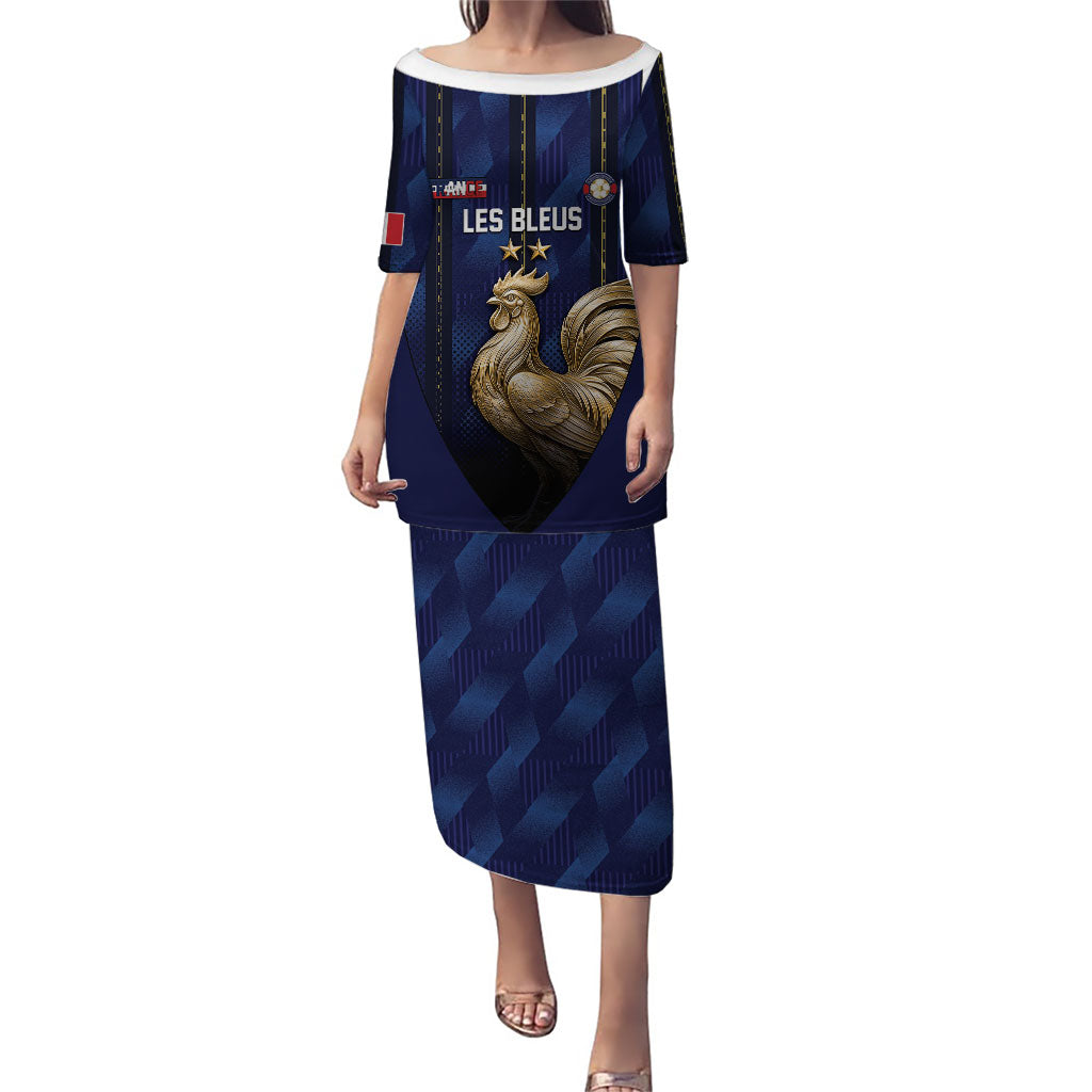 Custom France Football Puletasi Gallic Rooster Luxury Sport Style