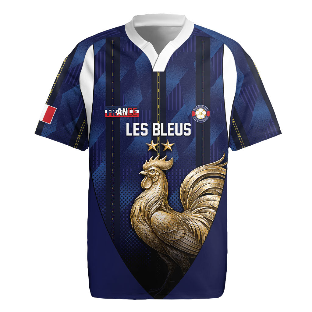 Custom France Football Rugby Jersey Gallic Rooster Luxury Sport Style
