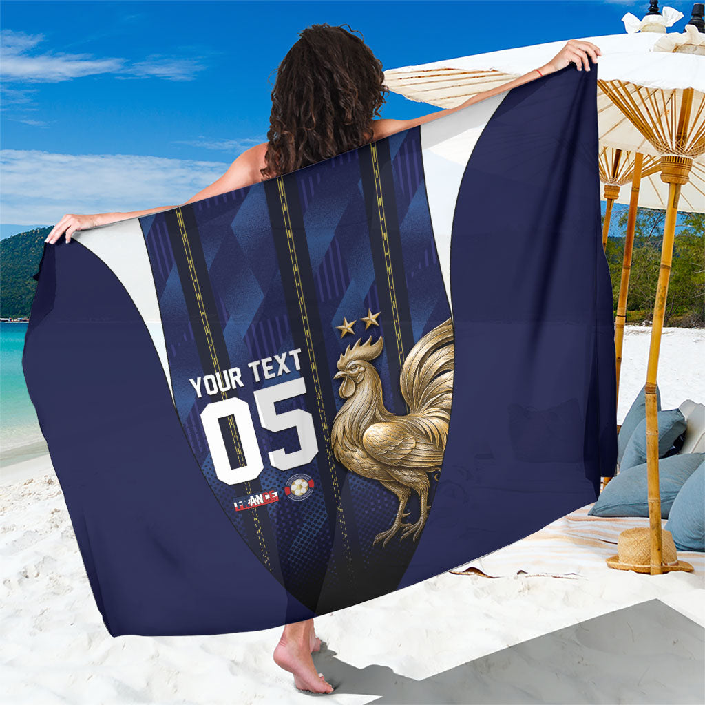 Custom France Football Sarong Gallic Rooster Luxury Sport Style