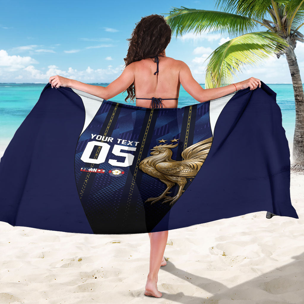 Custom France Football Sarong Gallic Rooster Luxury Sport Style