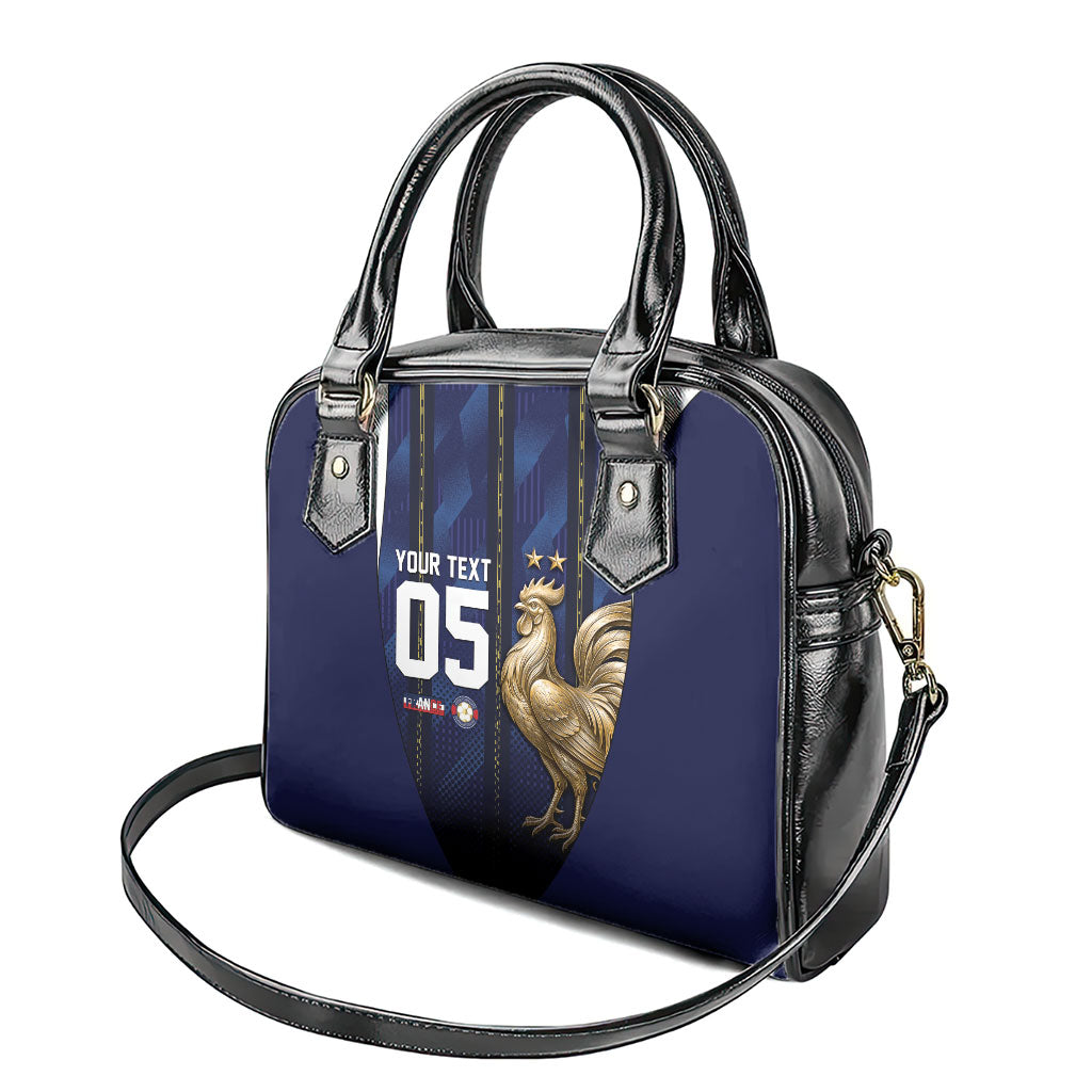 Custom France Football Shoulder Handbag Gallic Rooster Luxury Sport Style