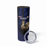Custom France Football Skinny Tumbler Gallic Rooster Luxury Sport Style