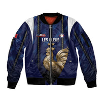Custom France Football Sleeve Zip Bomber Jacket Gallic Rooster Luxury Sport Style