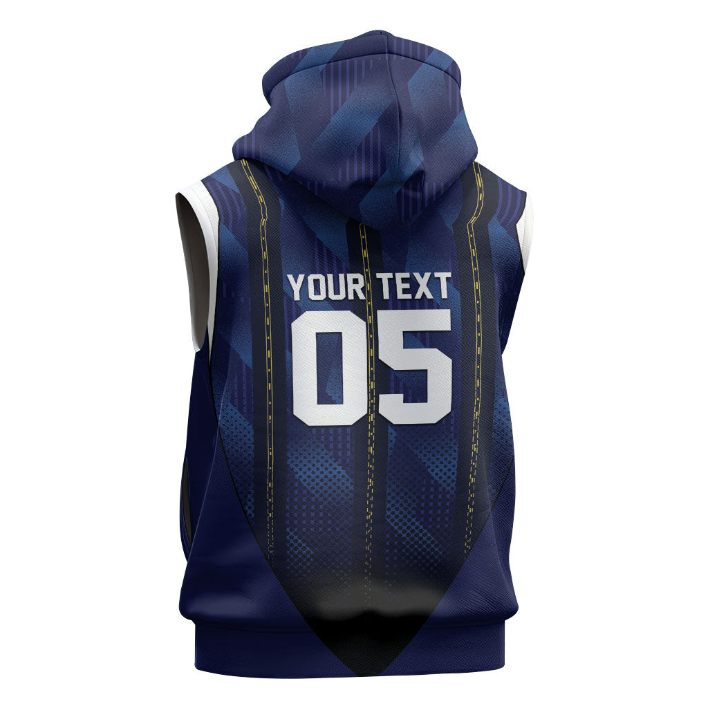 Custom France Football Sleeveless Hoodie Gallic Rooster Luxury Sport Style